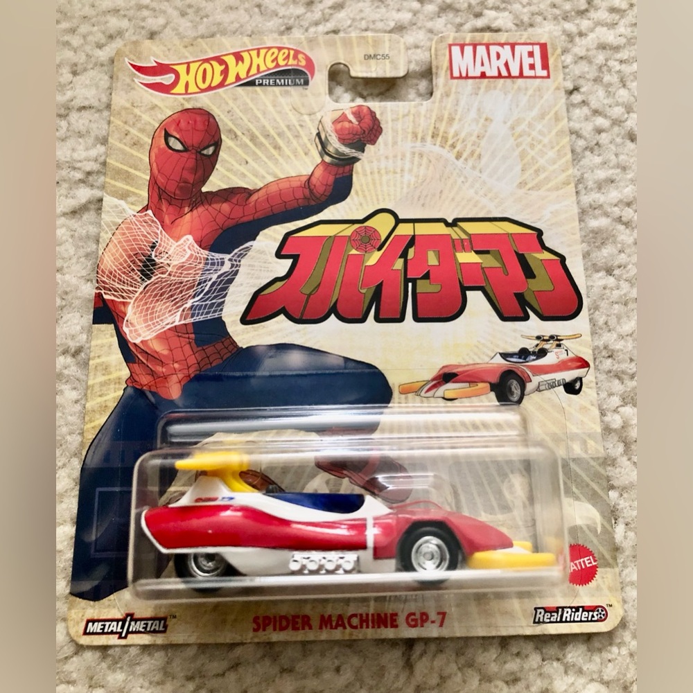 Hot Wheels Premium Retro Entertainment Marvel Spider-Man Spider Machine GP-7